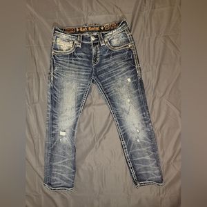 ROCK REVIVAL Mens Carbry Relaxed Taper Stretch Jean